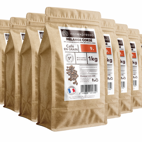 Café en grain - Mélange Corsé 10Kg - Vente en gros