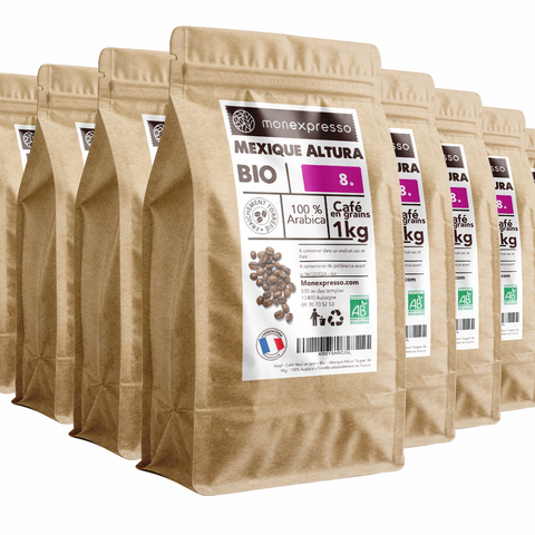 Cafés en Grains - Méxique altura Bio - 10Kg - Vente en gros