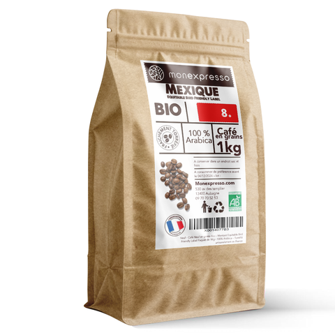 Café en grains Bio Mexique Equitable Bird Friendly Label 1Kg