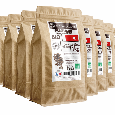 Cafés en Grains - Mexique Equitable Bird Friendly Label Bio - 10Kg - Vente en gros