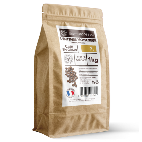 Café en grain L’Intense Voyageur 1Kg