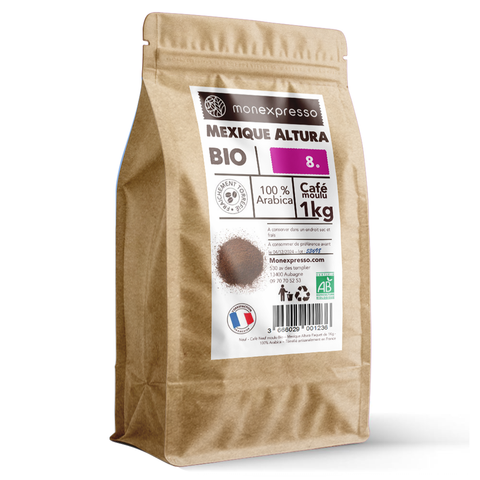 Café moulu Bio Mexique Altura 1Kg