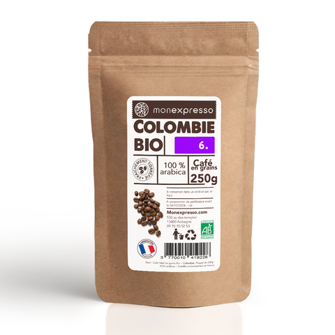 Colombie Bio - Café en grains 250g