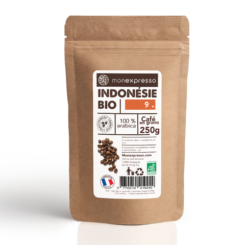 Indonésie Bio - Café en grains 250g