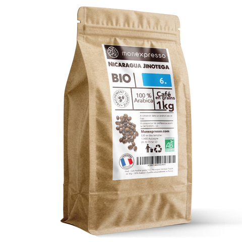 Café en grains Bio Nicaragua Jinotega 1Kg