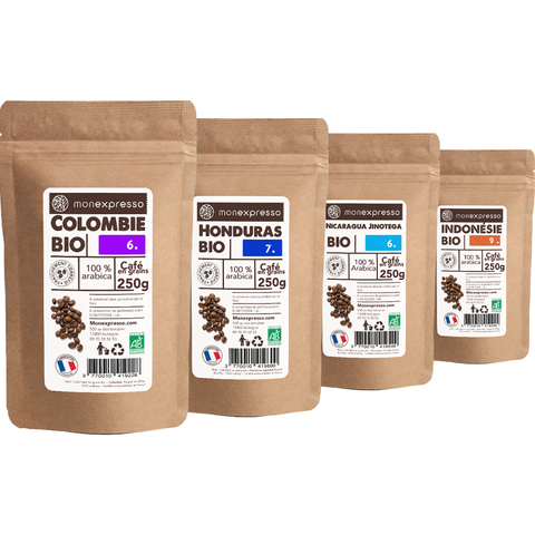 Café en Grains Bio Kit Découverte (4 x 250g)