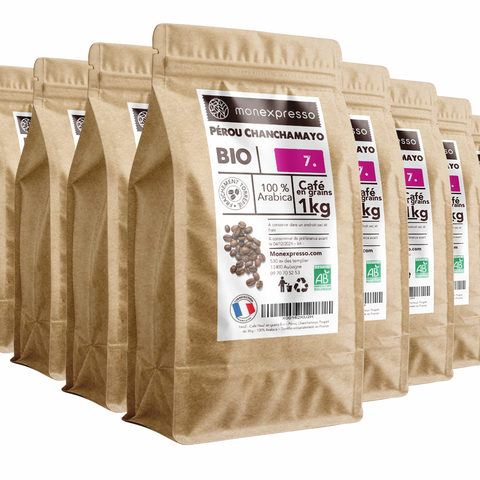 Café en Grains - Pérou Chanchamayo Bio - 10Kg - Vente en gros