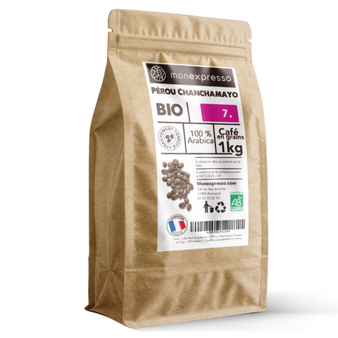 Café en grains Bio Pérou Chanchamayo 1Kg