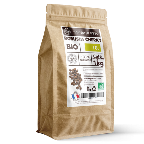 Café en grains Bio Robusta Cherry 1Kg